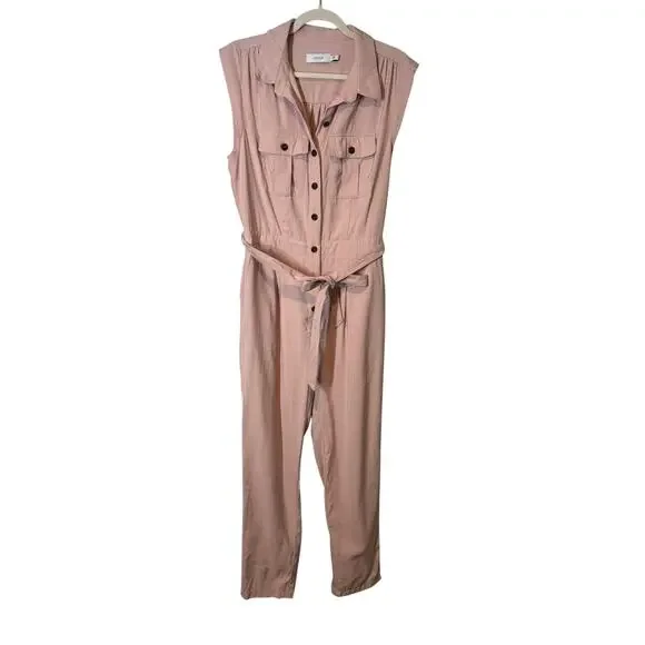 Greylin Haven Utility Jumpsuit Light Pink Large Boilersuit Coveralls One Piece‎ - Picture 2 of 7